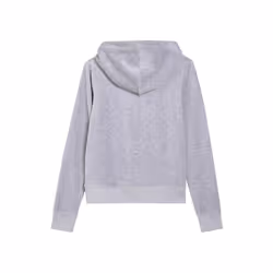 Juicy Couture Robertson Classic Jacket Polyester Women's Silver Hooded Sweatshirt - Silver, S