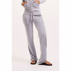 Juicy Couture Del Ray Pant Polyester Women's Silver Joggers - Silver, XL