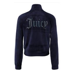 JUICY COUTURE diamante velour jacket in night sky blue - L