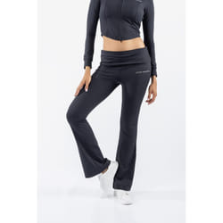 Juicy Couture Roll Down Flare Nylon Women's Black Track Pants - Black, M