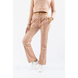 Juicy Couture Velour Track Pant Polyester Women's Beige Joggers - Not Specified, M