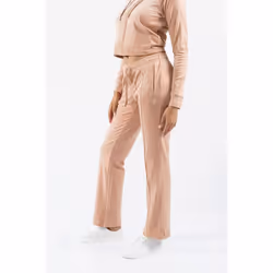 Juicy Couture Velour Track Pant Polyester Women's Beige Joggers - Not Specified, L