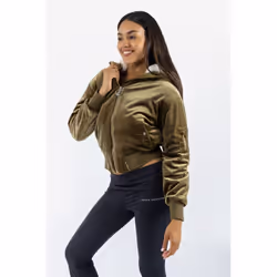 Juicy Couture Fur Rydell Women's Green Bomber Jacket - Green, S