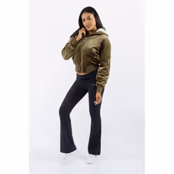 Juicy Couture Fur Rydell Women's Green Bomber Jacket - Green, S