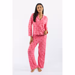 Juicy Couture Estelle & Nolan Polyester Women's Pink Loungewear Set - Pink, XL
