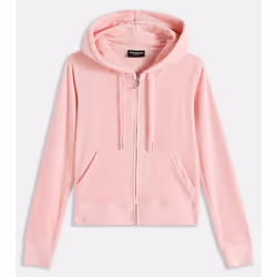 Juicy Couture Robertson Classic Jacket Polyester Women's Pink Hooded Sweatshirt - Pink, M