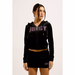 Juicy Couture Juicy Impact Polyester Women's Black Hooded Sweatshirt - Black, S