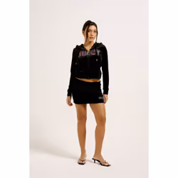 Juicy Couture Juicy Impact Polyester Women's Black Hooded Sweatshirt - Black, L