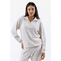 Juicy Couture Pete Gold Polyester Women's Cream Pullover - Cream, L