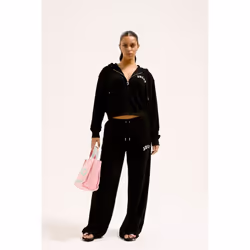Juicy Couture Nala Cotton Women's Black Hooded Sweatshirt - Black, S