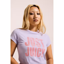 Juicy Couture Just Juicy Hilton T-Shirt Cotton Women's Lilac T-Shirt - L, L