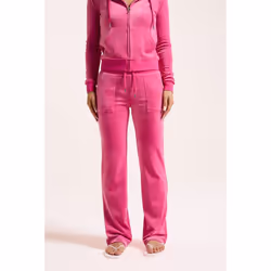 Juicy Couture Del Ray Pant Polyester Women's Bright Pink Joggers - L, L