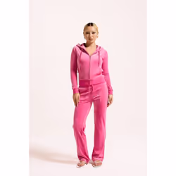 Juicy Couture Robertson Classic Jacket Polyester Women's Bright Pink Hooded Sweatshirt - S, S