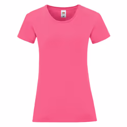 Fruit Of The Loom Womens/Ladies Iconic T-Shirt - XS, Fuchsia Pink