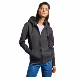 Russell Womens/Ladies Authentic Zipped Hoodie - XS, Charcoal Melange