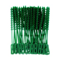 Ambassador Adjustable Plastic Plant Ties - 25 Pack / 12in, Green