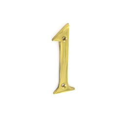 Securit Brass Numeral No 1