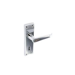 Securit Chrome Flat Lock Handles (1 Pair)