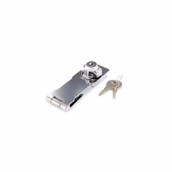 Securit Locking Hasp Cylinder Action - 115mm, Silver