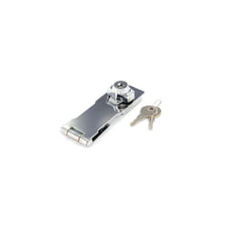 Securit Locking Hasp Cylinder Action - 115mm, Silver