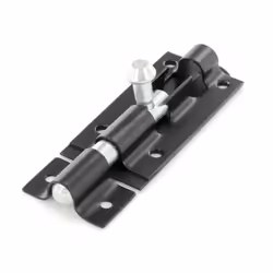 Securit Tower Bolt - 20cm, Black/Silver