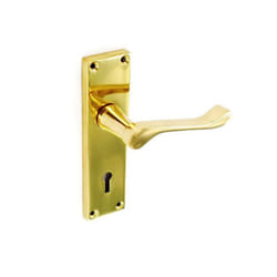 Securit Victorian Scroll Lock Furn Door Handles (Pair)