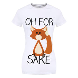 Grindstore Womens/Ladies Oh For Fox Sake T-Shirt - L, White