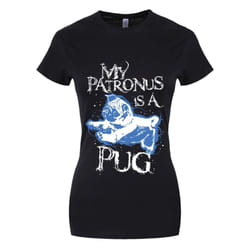 Grindstore Womens/Ladies My Patronus Is A Pug T-Shirt - XXL, Black