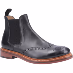 Cotwold Mens Siddington Leather Elasticated Dress Boot - 11 UK, Black