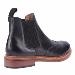 Cotwold Mens Siddington Leather Elasticated Dress Boot - 11 UK, Black