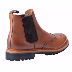 Cotswold Mens Siddington Commando Elasticated Leather Dress Boot - 8 UK, Brown