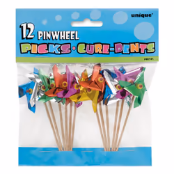 Unique Party Pin Wheel Picks (Pack of 12)