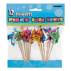 Unique Party Pin Wheel Picks (Pack of 12)
