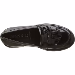 Geox Girls J Agata A Slip On Leather Shoe - 4 UK, Black