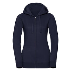Russell Womens/Ladies Authentic Zipped Hoodie - XS, Indigo Melange