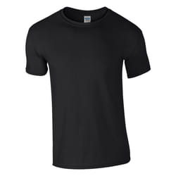 Gildan Mens Soft Style Ringspun T Shirt - 4XL, Black
