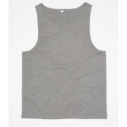 One By Mantis Unisex Drop Armhole Vest Top - XS, Heather Marl