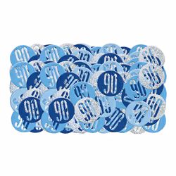 Unique Party Glitz Foil Confetti - 90, Blue