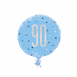 Unique Party Glitz Prismatic Age Foil Balloon - 30, Blue