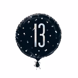 Unique Party Glitz Prismatic Age Foil Balloon - 90, Black
