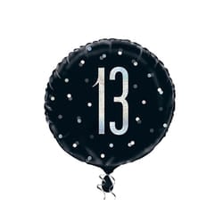 Unique Party Glitz Prismatic Age Foil Balloon - 90, Black