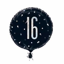 Unique Party Glitz Prismatic Age Foil Balloon - 90, Black