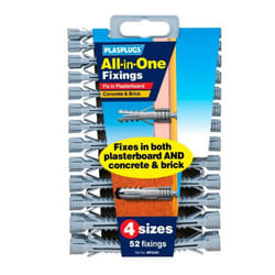 Plasplugs All In One Better Value Fixings (Pack Of 52)