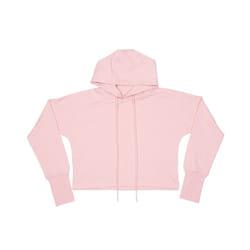 Mantis Womens/Ladies Cropped Hoodie - XS, Soft Pink