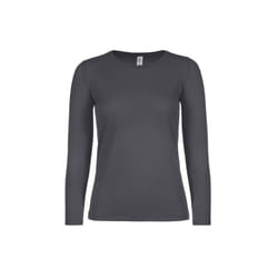 B&C Womens/Ladies #E150 Long Sleeve T-Shirt - XS, Dark Grey