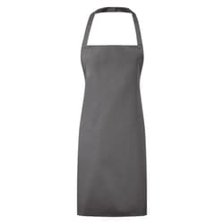Premier Ladies/Womens Essential Bib Apron / Catering Workwear - One Size, Dark Grey