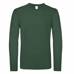 B&C Mens #E150 Long Sleeve T-Shirt - S, Bottle Green