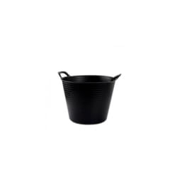 Plasticforte Recycled Flexi Tub - 25L, Black