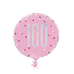 Unique Party Glitz Prismatic Age Foil Balloon - 13, Pink