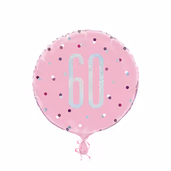 Unique Party Glitz Prismatic Age Foil Balloon - 13, Pink